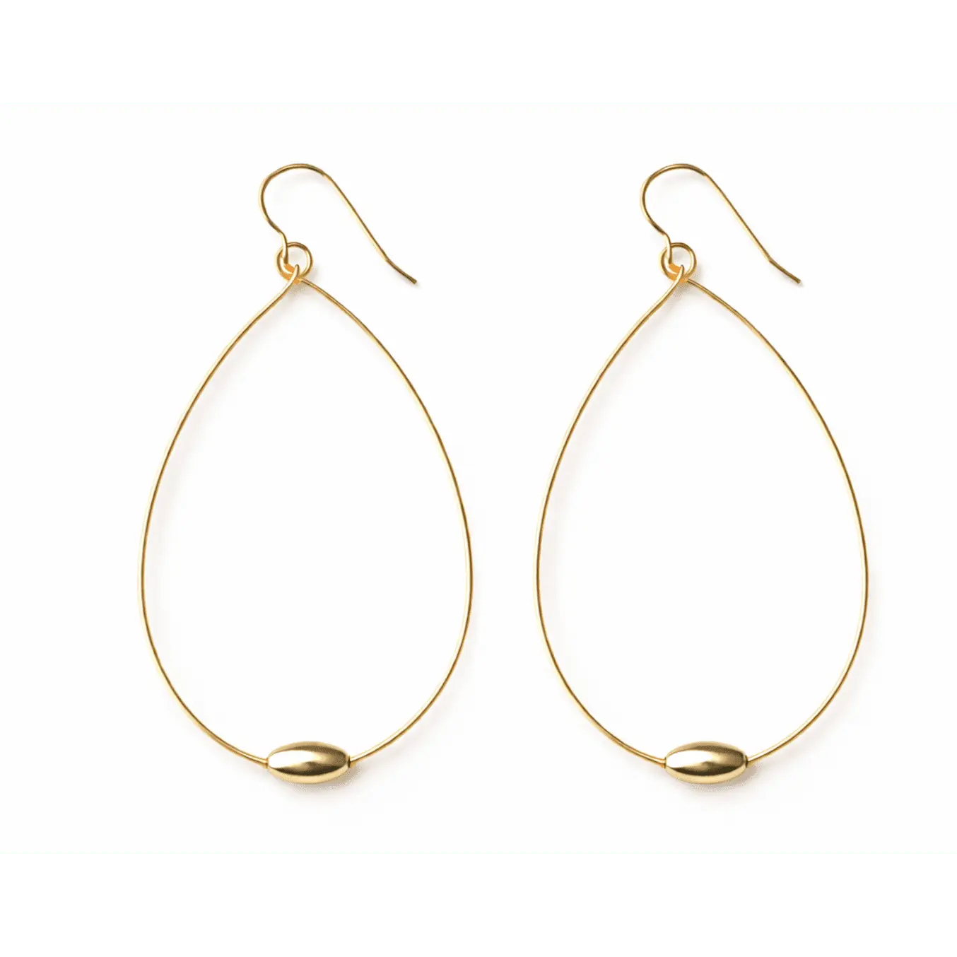 Single Oval Teardrop Earring