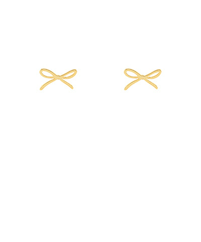 BOW SHAPED STUD EARRING GOLD