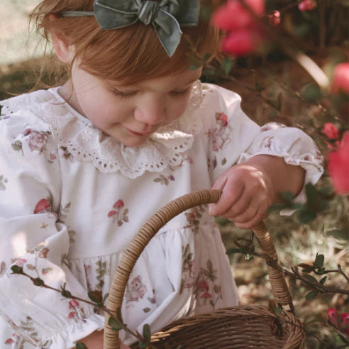 Elegant Baby | Magical Mouse Pin Cord Dress w/ Ruffle Lace Collar