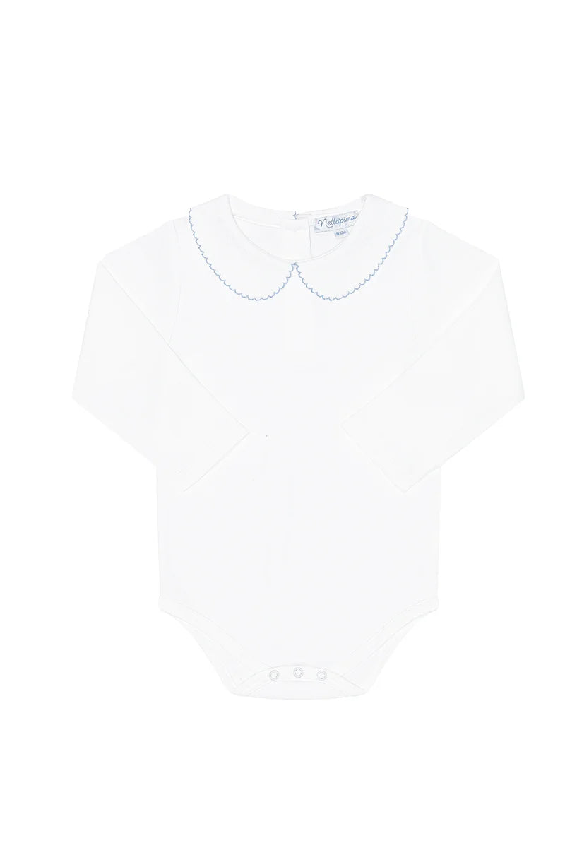 Elise Peter Pan Collar Onesie - Blue
