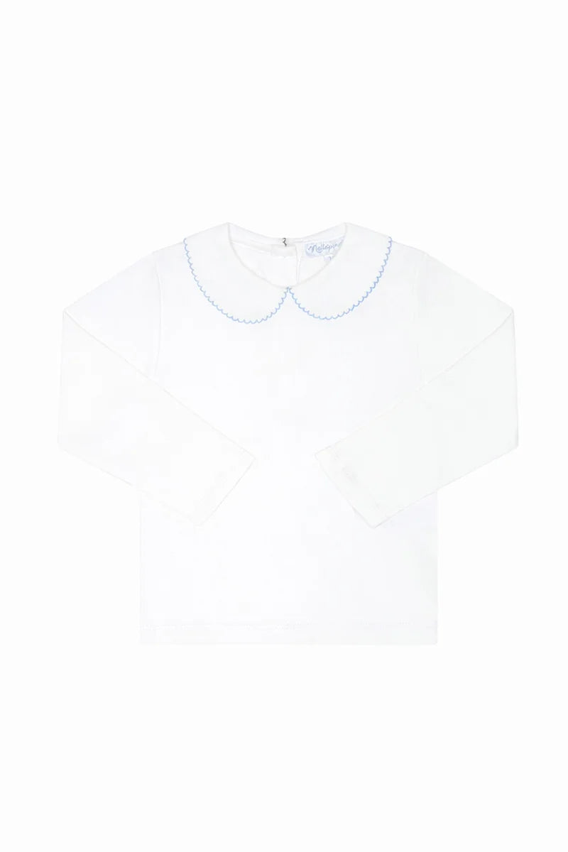 Elise Peter Pan Collar Shirt - Blue