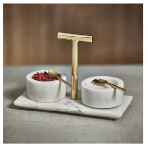 Zodax | Marble Condiment Set