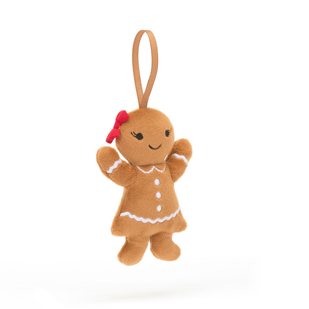 Jellycat | Festive Folly Gingerbread Ruby Ornament