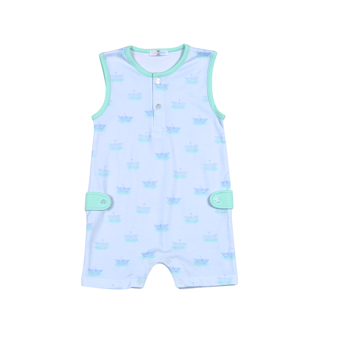 Baby Loren | Paper Boats Blue Romper