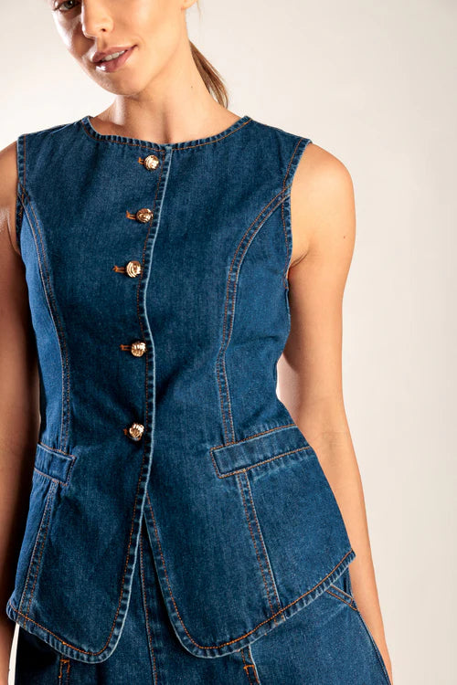 DRIVE IN MOVIE DENIM VEST