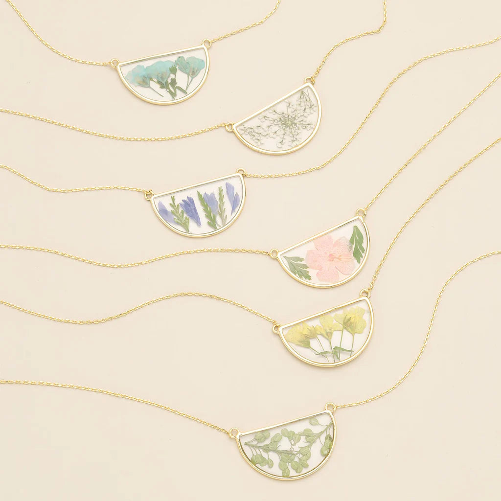 Pressed Flower Necklace