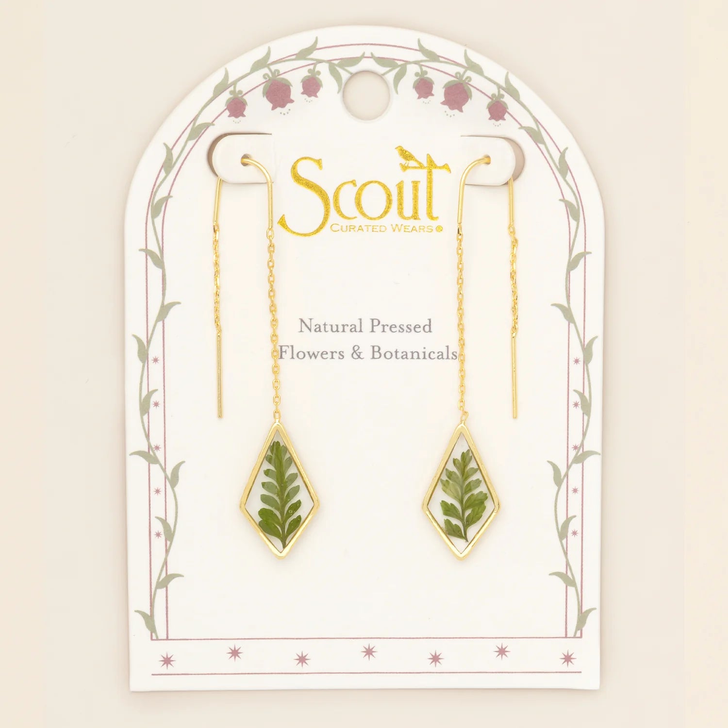 Pressed Flower Thread Earring