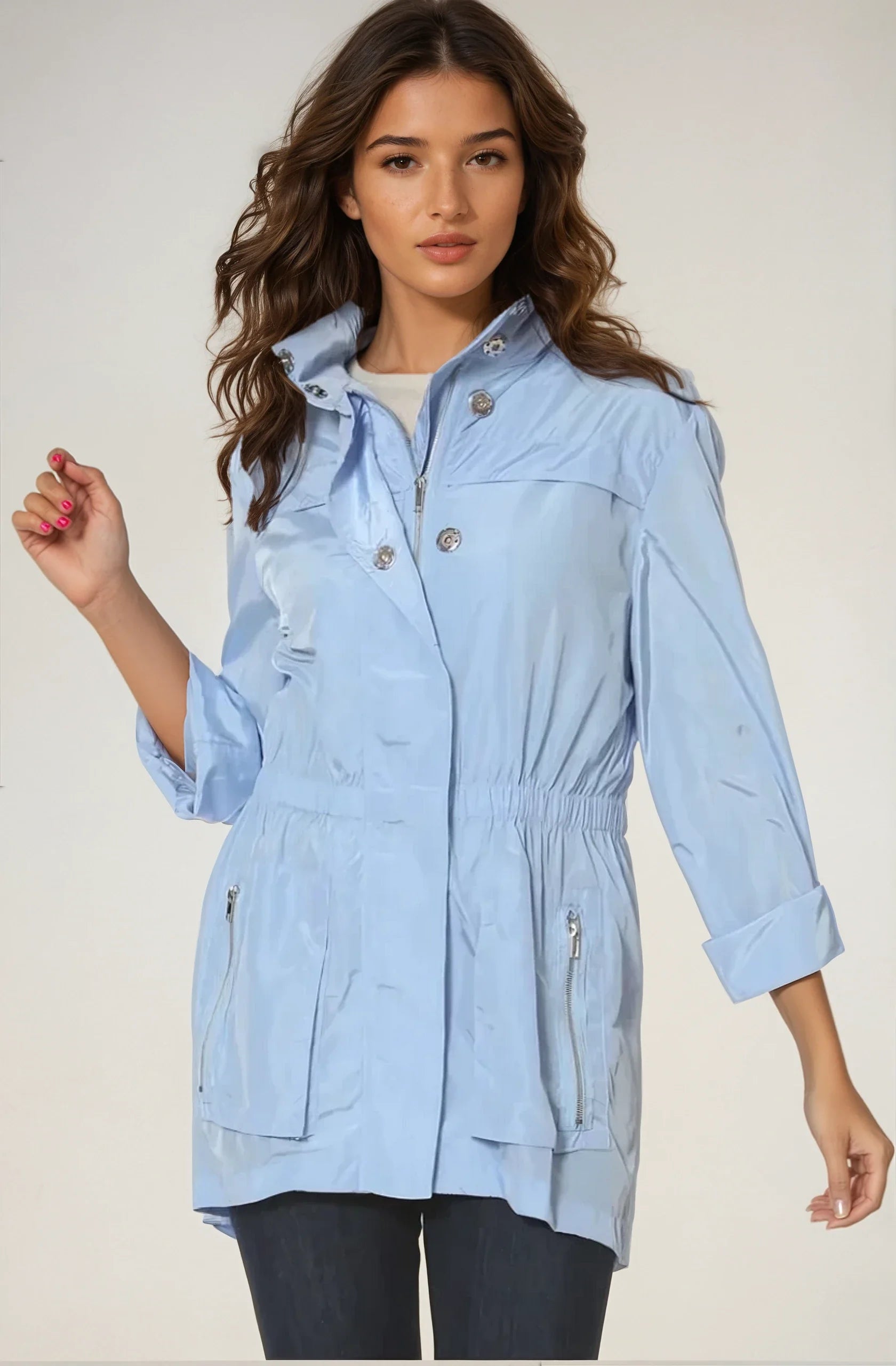 Ciao Milano | Tess Anorak Jacket - Powder Blue