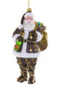Luxe Santa Ornament - Brown