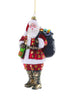 Luxe Santa Ornament - Red