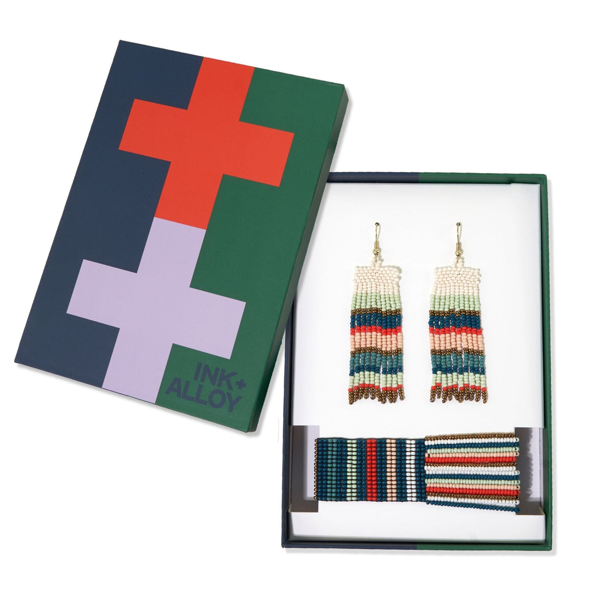 INK + ALLOY | Holiday Earrings + Bracelet Gift Set