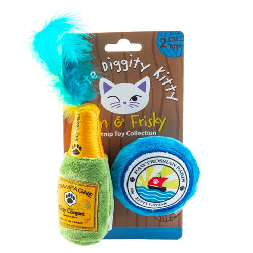 Haute Diggity Dog | Kitty Clicquot (Bottle & Caviar) Catnip Toys