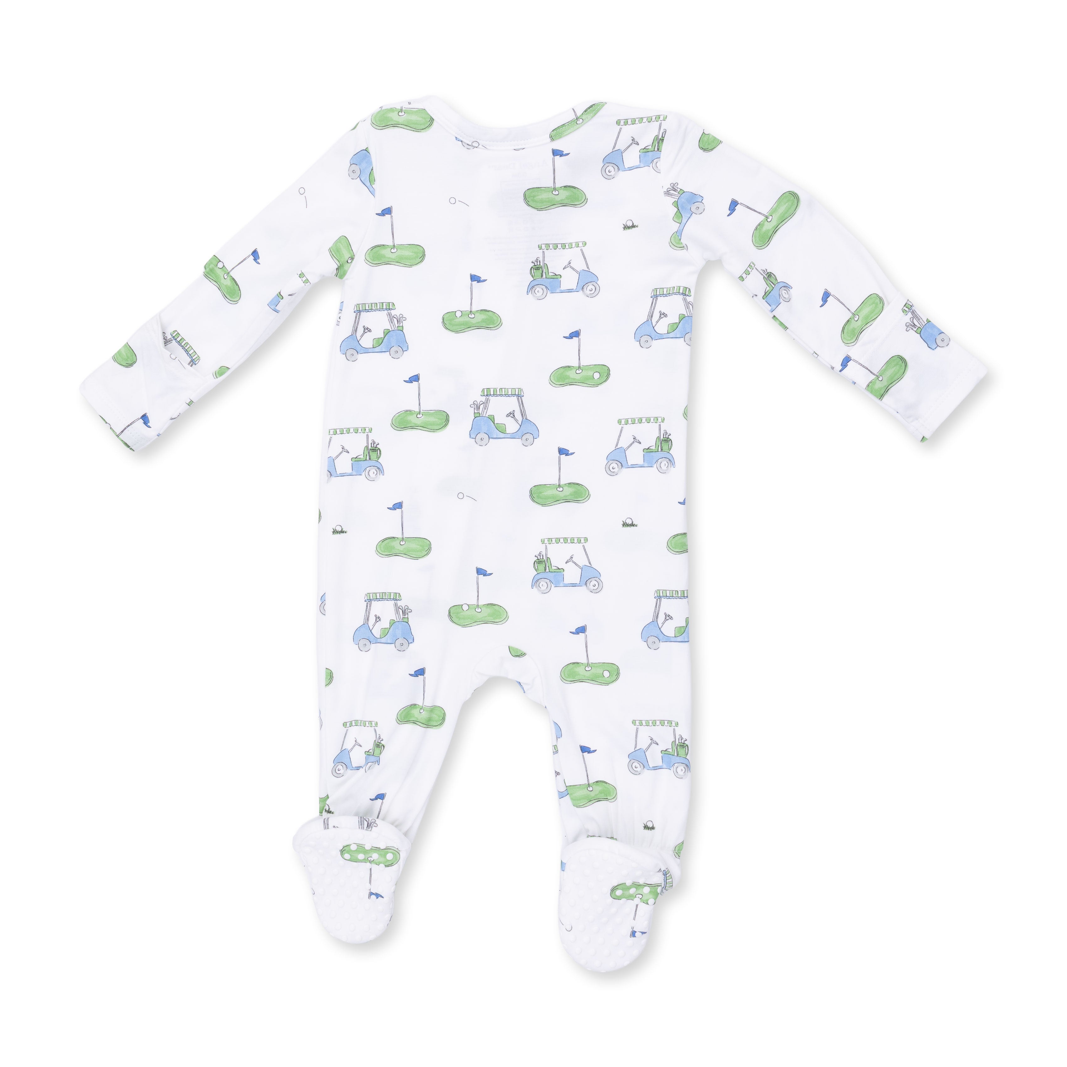 Angel Dear | Golf Carts Blue 2 Way Zipper Footie