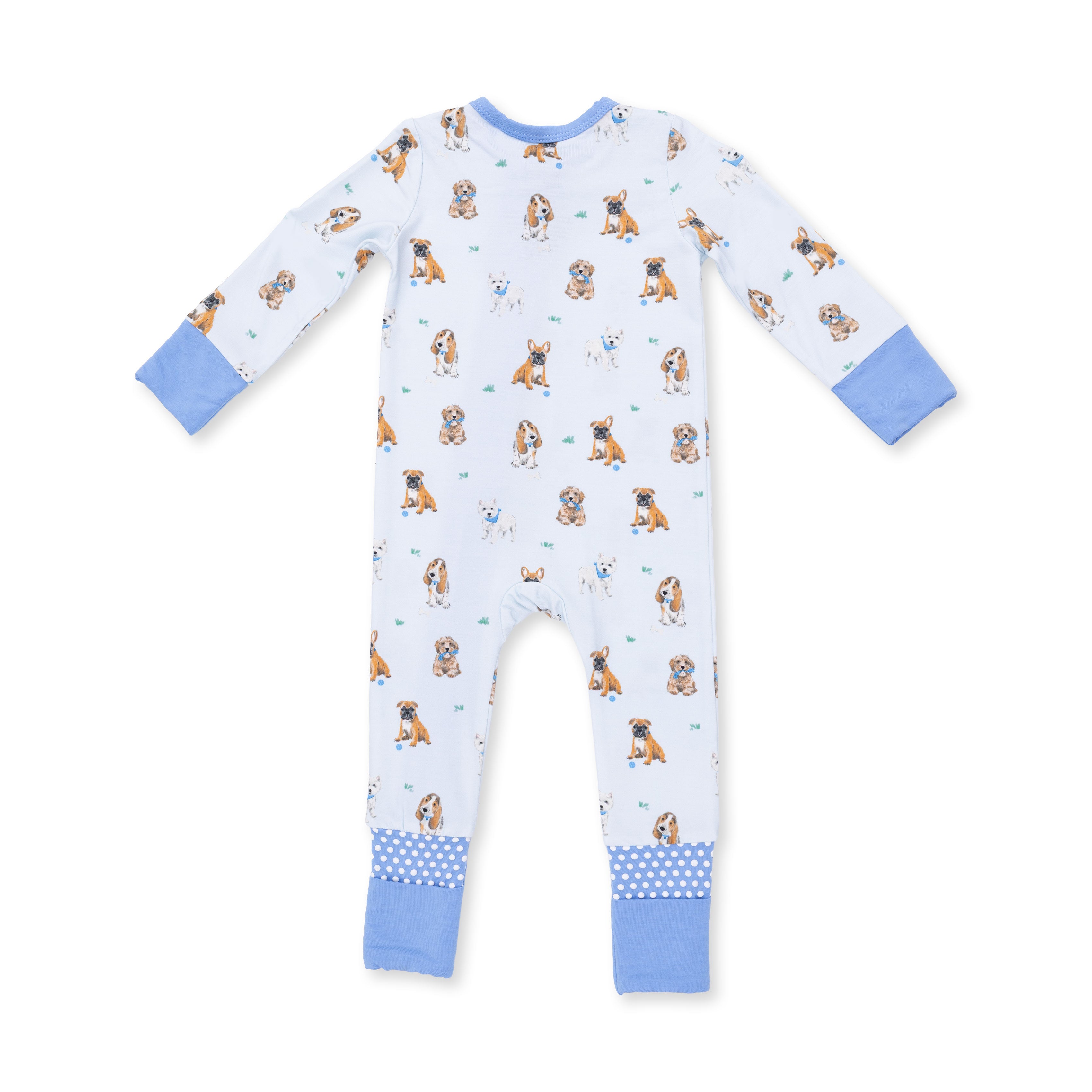 Angel Dear | Bestie Dogs Blue Convertible Romper