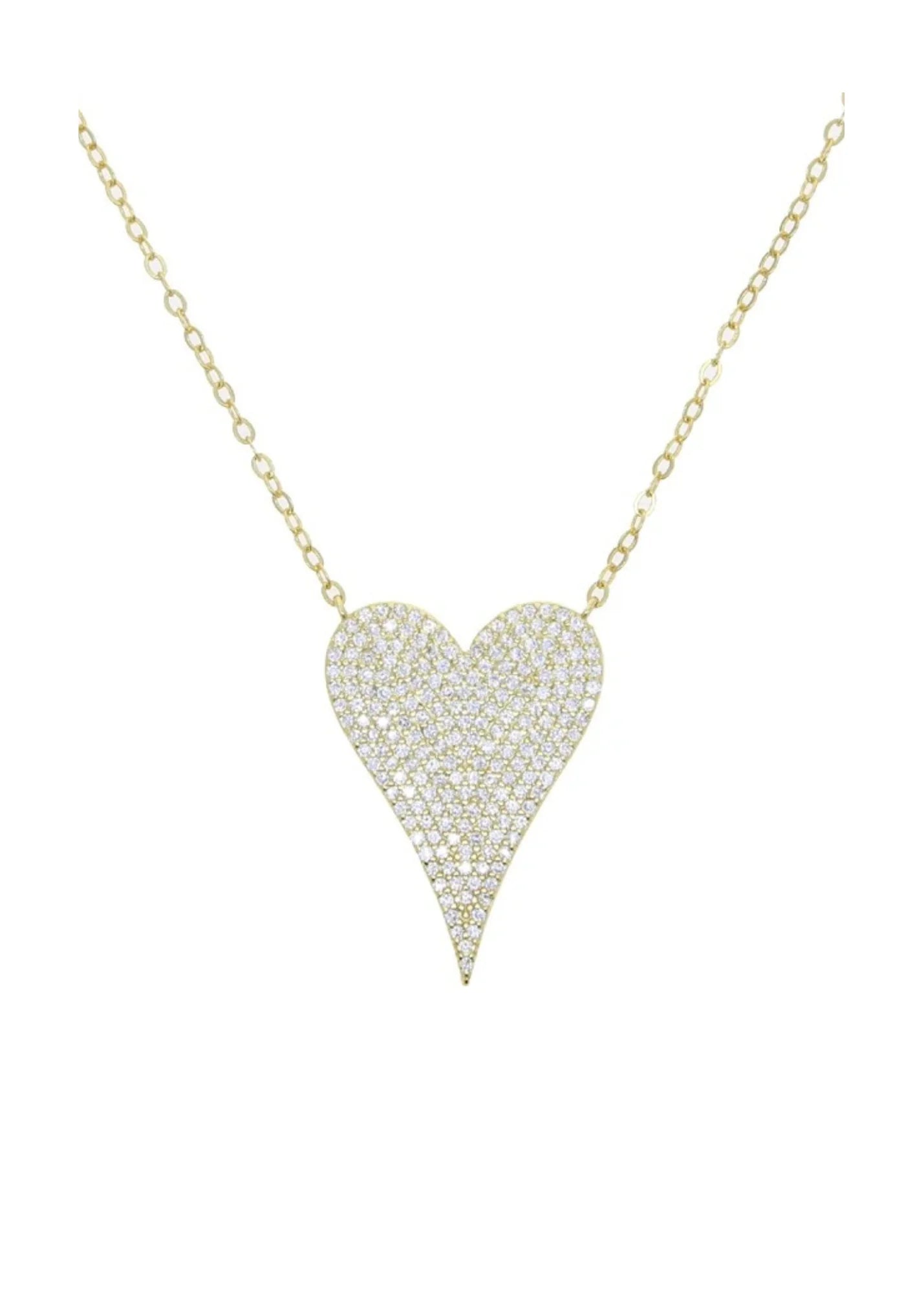 Dylan Pave Heart Necklaces
