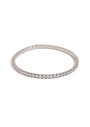 Vale Silver Stretchy Tennis Bracelets