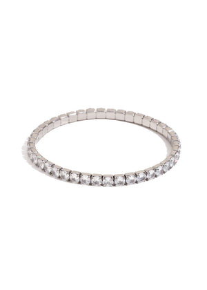 Vale Silver Stretchy Tennis Bracelets