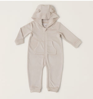 Barefoot Dreams | LuxeChic® Baby Bear Onesie - Stone