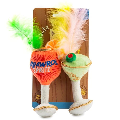 Haute Diggity Dog | Kitty Cocktails Catnip Toys Aperol Spritz/Dirty Martini