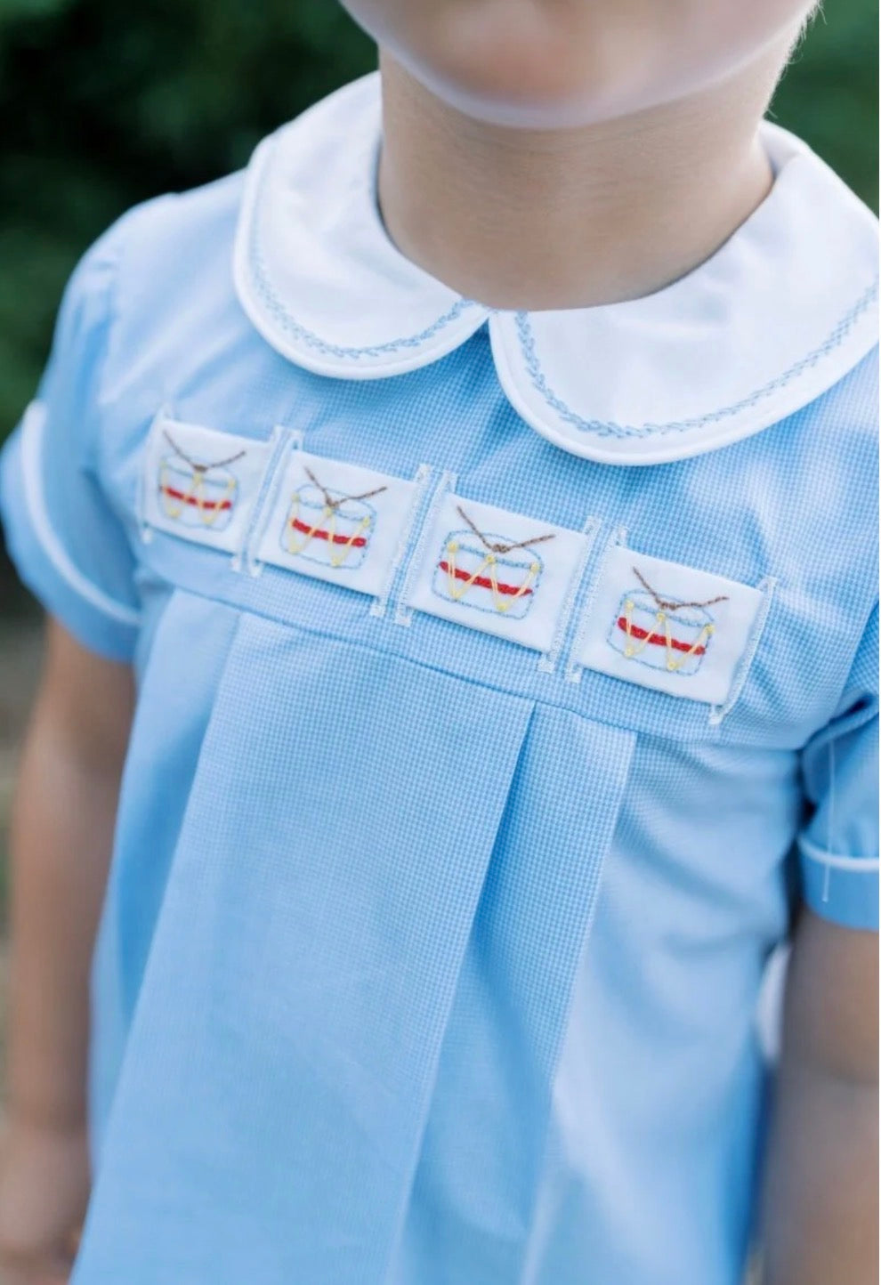 Noah Ribbon Short Set - River Royal Minigingham