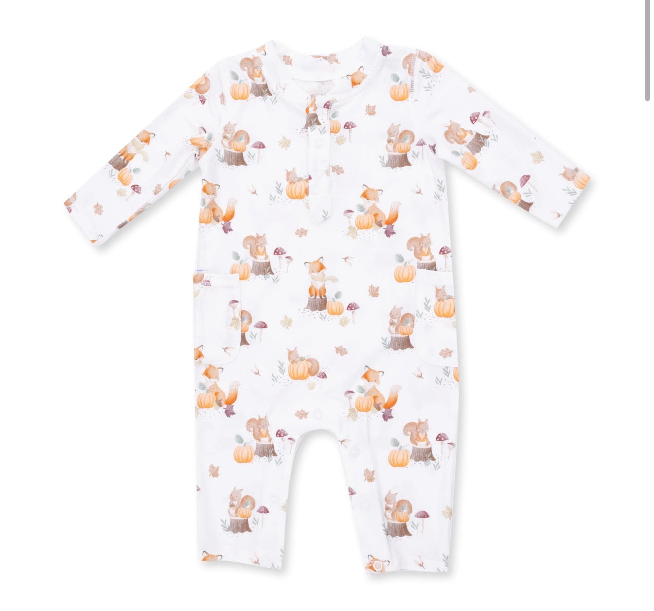 Woodland Animals & Pumpkins Uni Romper