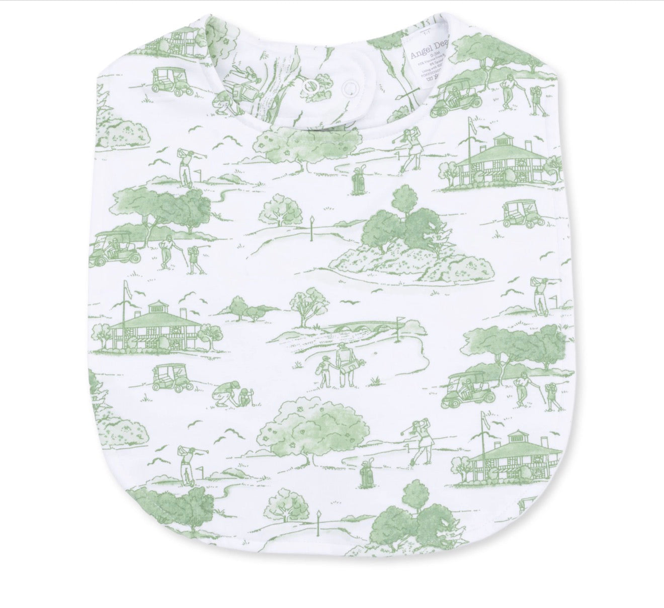Golf Toile Feeding Bib