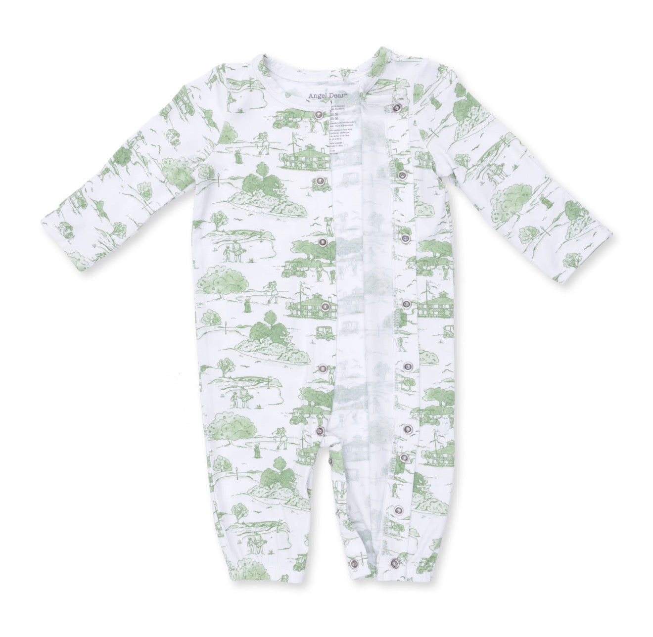 Golf Toile Green Convertible Gown and Beanie Hat