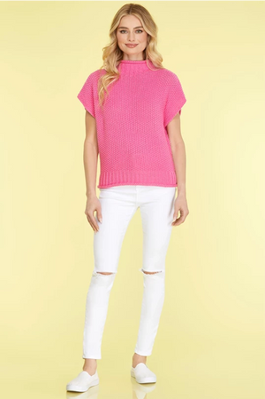 Laurel Pink Short Drop Shoulder Sweater