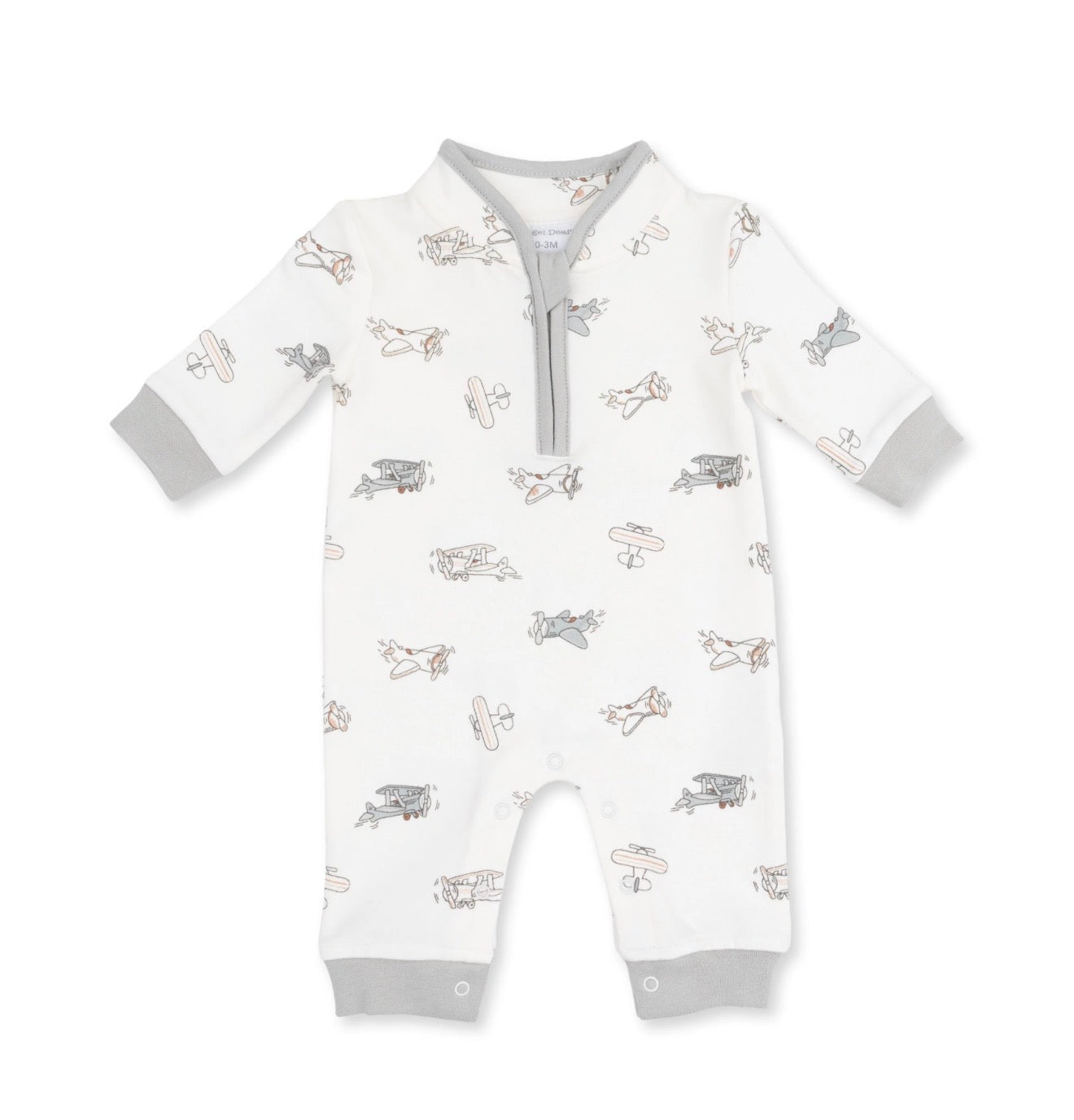 Vintage Airplane Pilots Zip Neck Romper