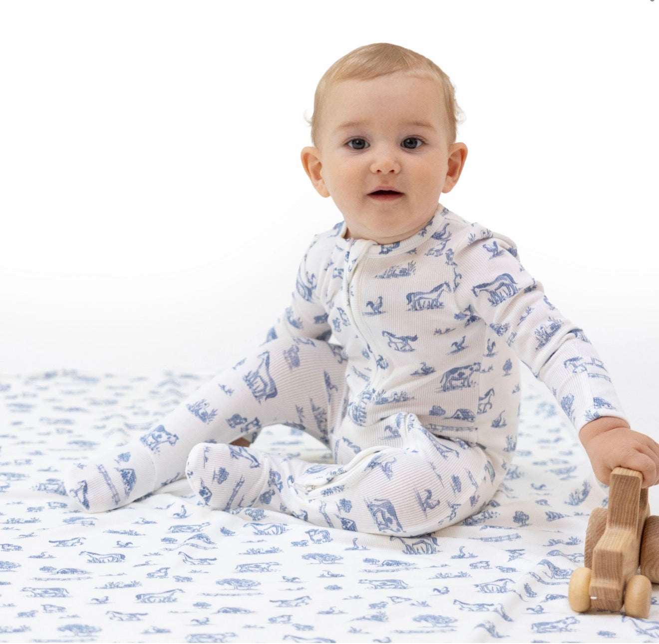 Farmer Friends 2-Way Zipper Footie