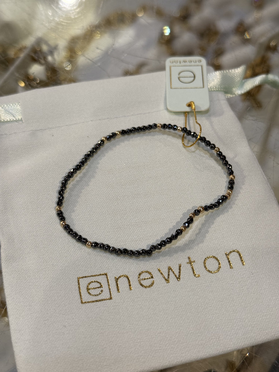 eNewton | Hope Unwritten Gemstone 2mm Bead Bracelet Faceted Hematite