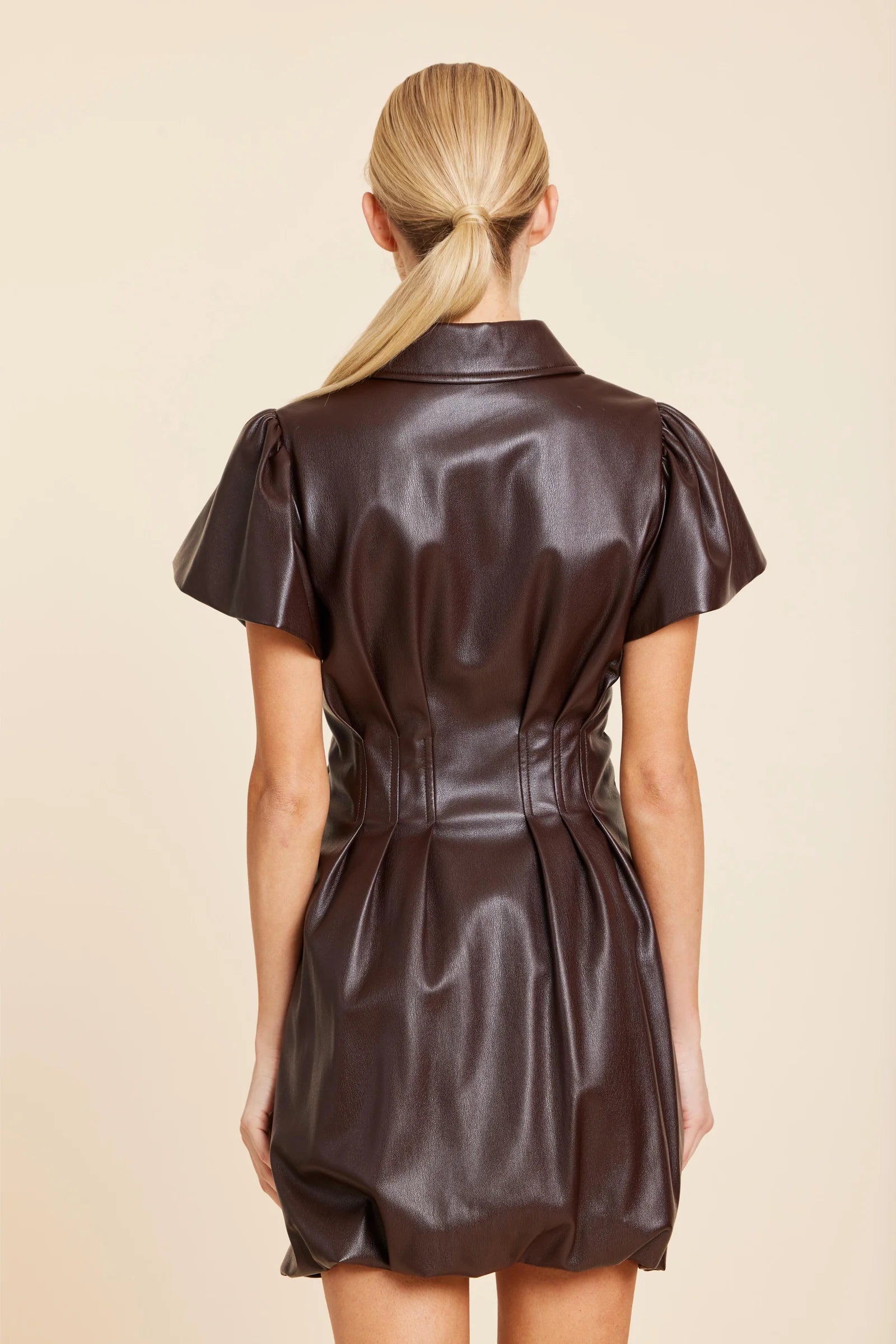 Merritt Coffee Bubble Dress