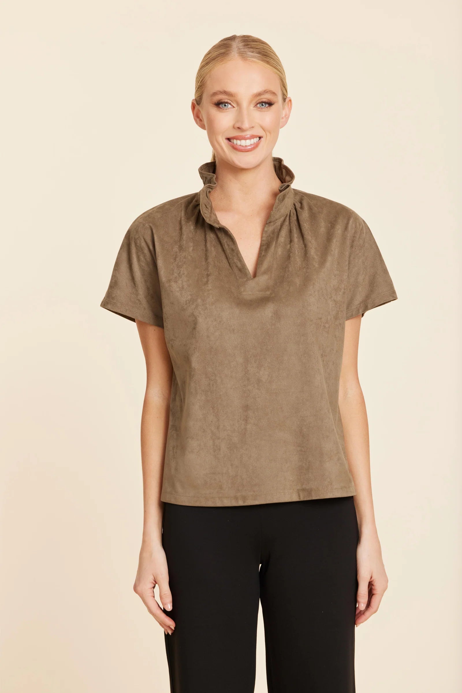 Liv Ruffle Collar Top