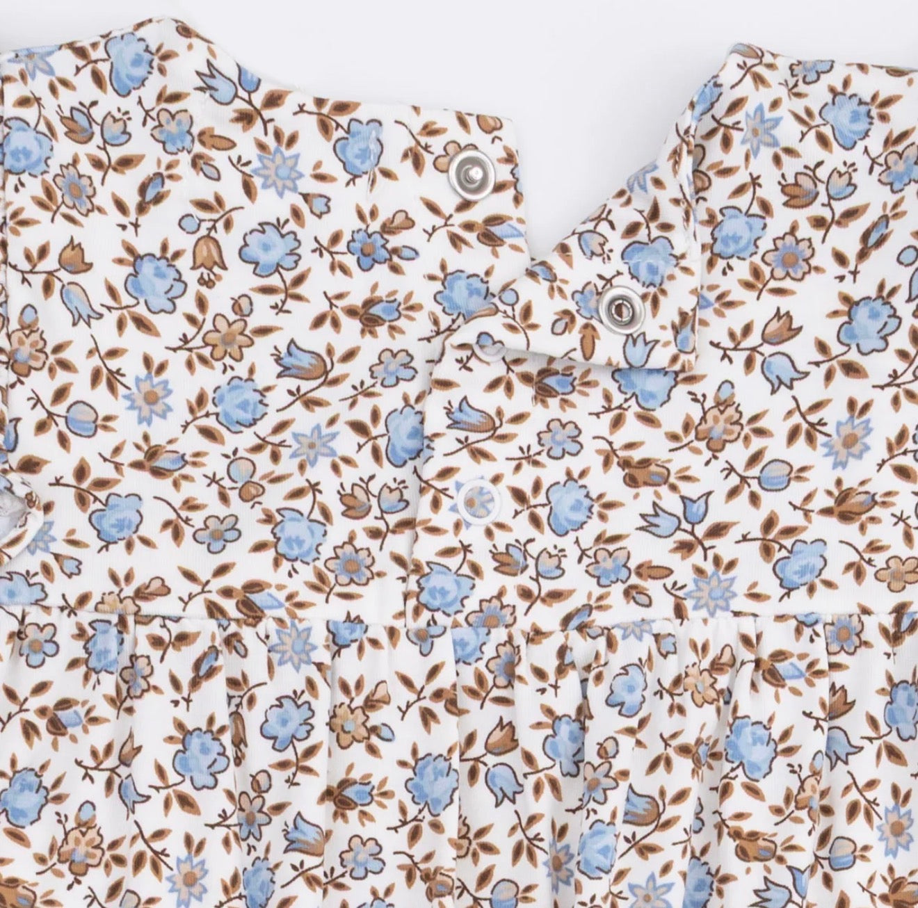Hazel Floral Ruffled Sleeve Snap Romper