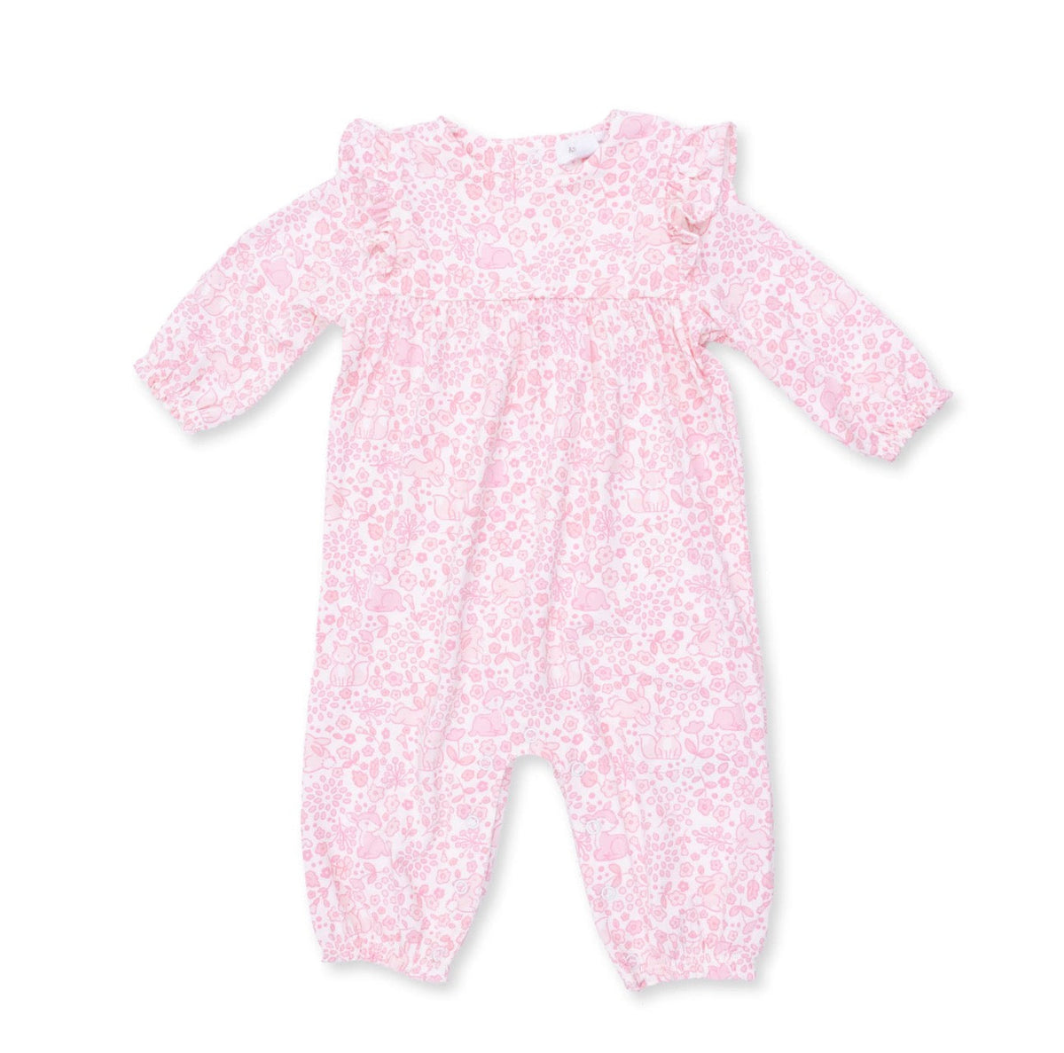 Baby Woodland Ruffled Sleeve Snap Romper