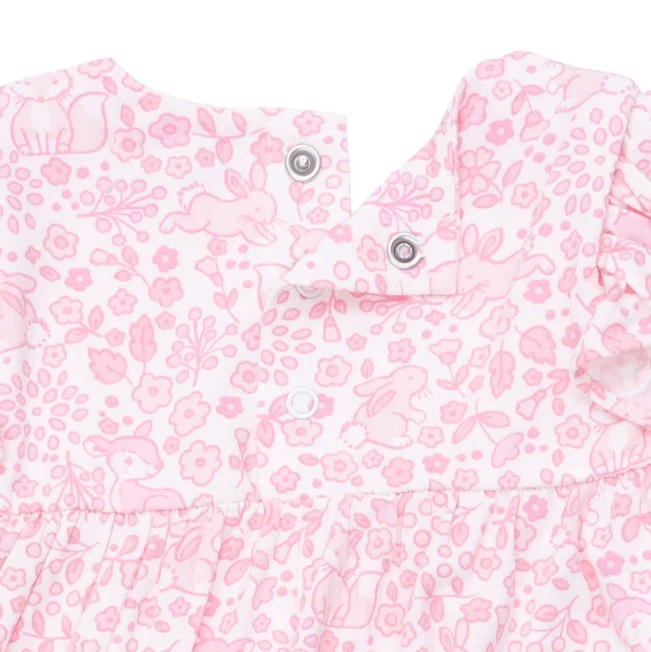 Baby Woodland Ruffled Sleeve Snap Romper