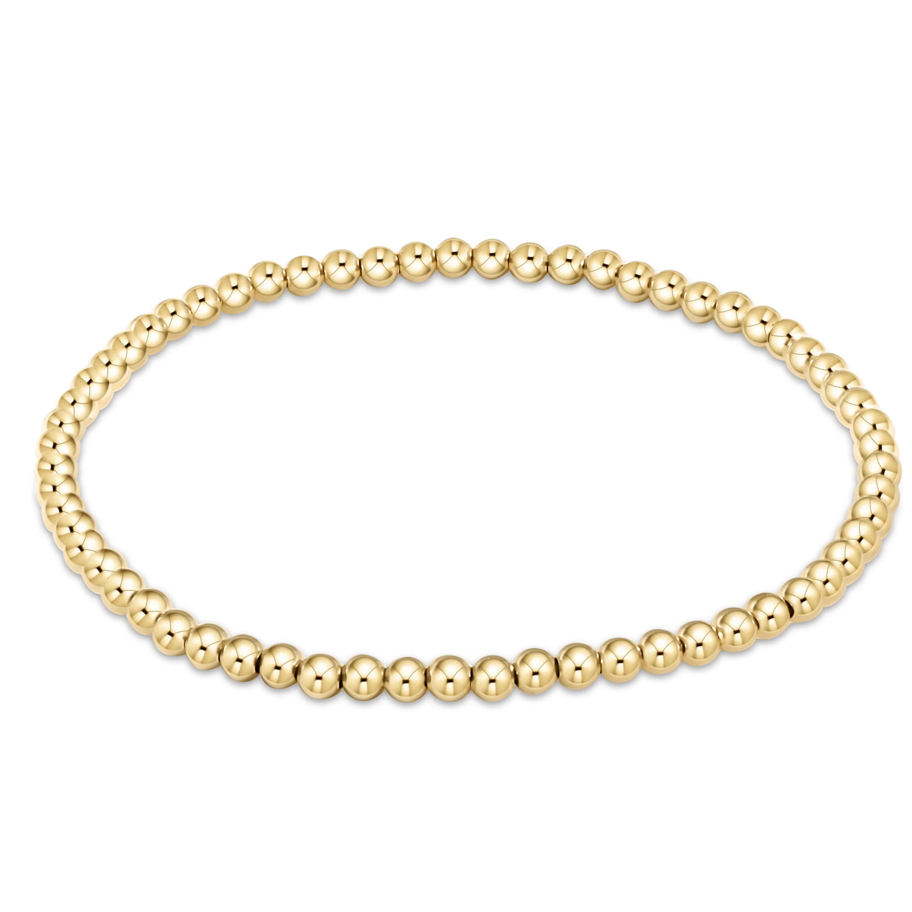 Classic Gold Bead BraceletS (2mm-3mm)