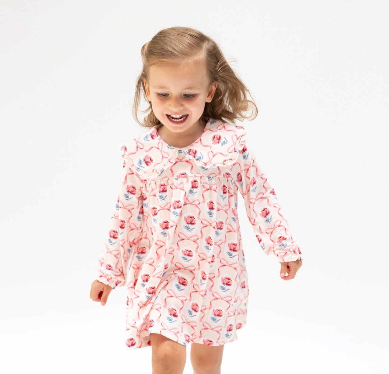 Leslie Rose - Sofia Dress with Oversize Collar & Bloomer
