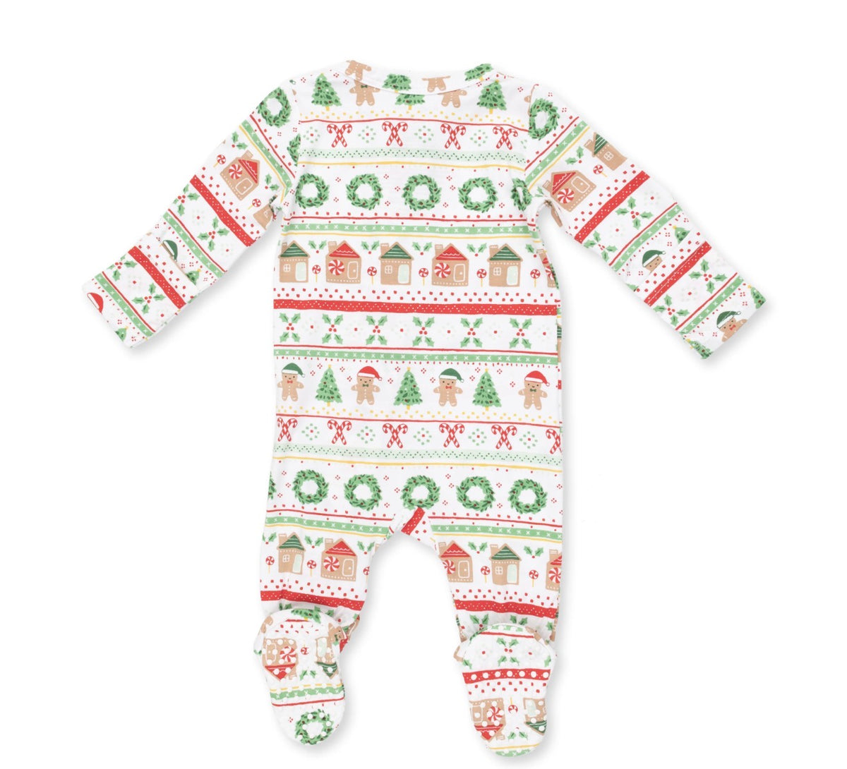 Gingerbread Fair Isle Uni 2-Way Zipper Footie