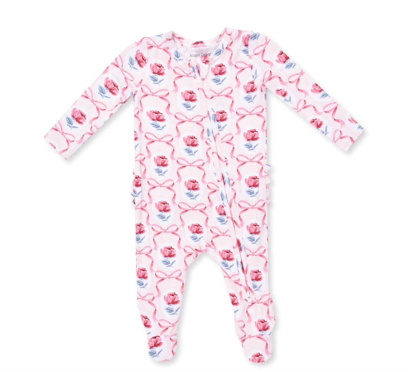 Leslie Rose 2-Way Ruffle Zipper Footie