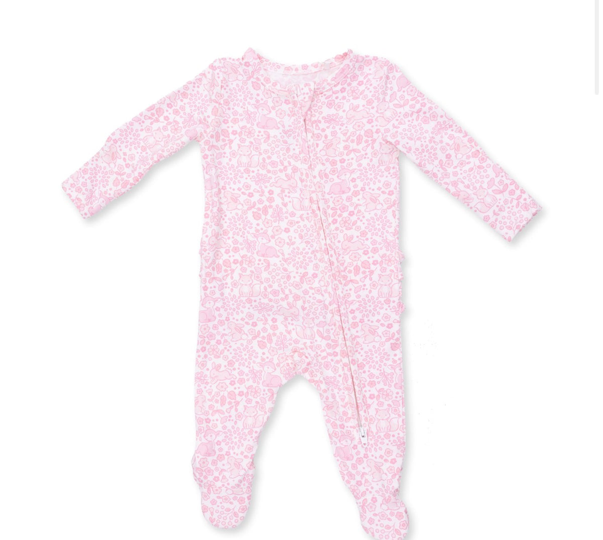 Baby Woodland 2-Way Ruffle Zipper Footie
