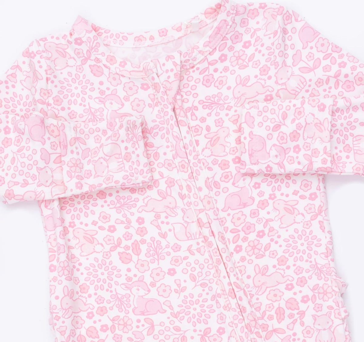 Baby Woodland 2-Way Ruffle Zipper Footie