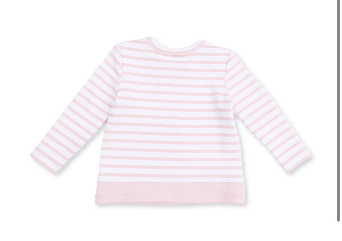 Striped Puppy Long Sleeve Uni Top