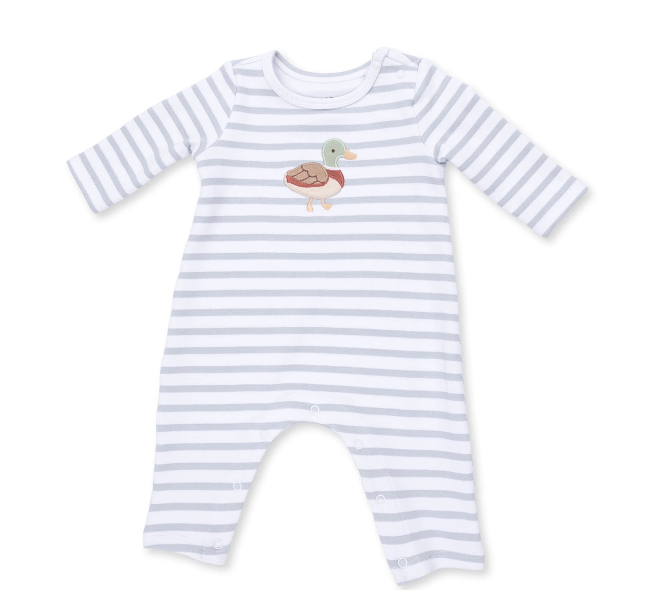 Mama Mallard Long Sleeve Snap Shoulder Romper