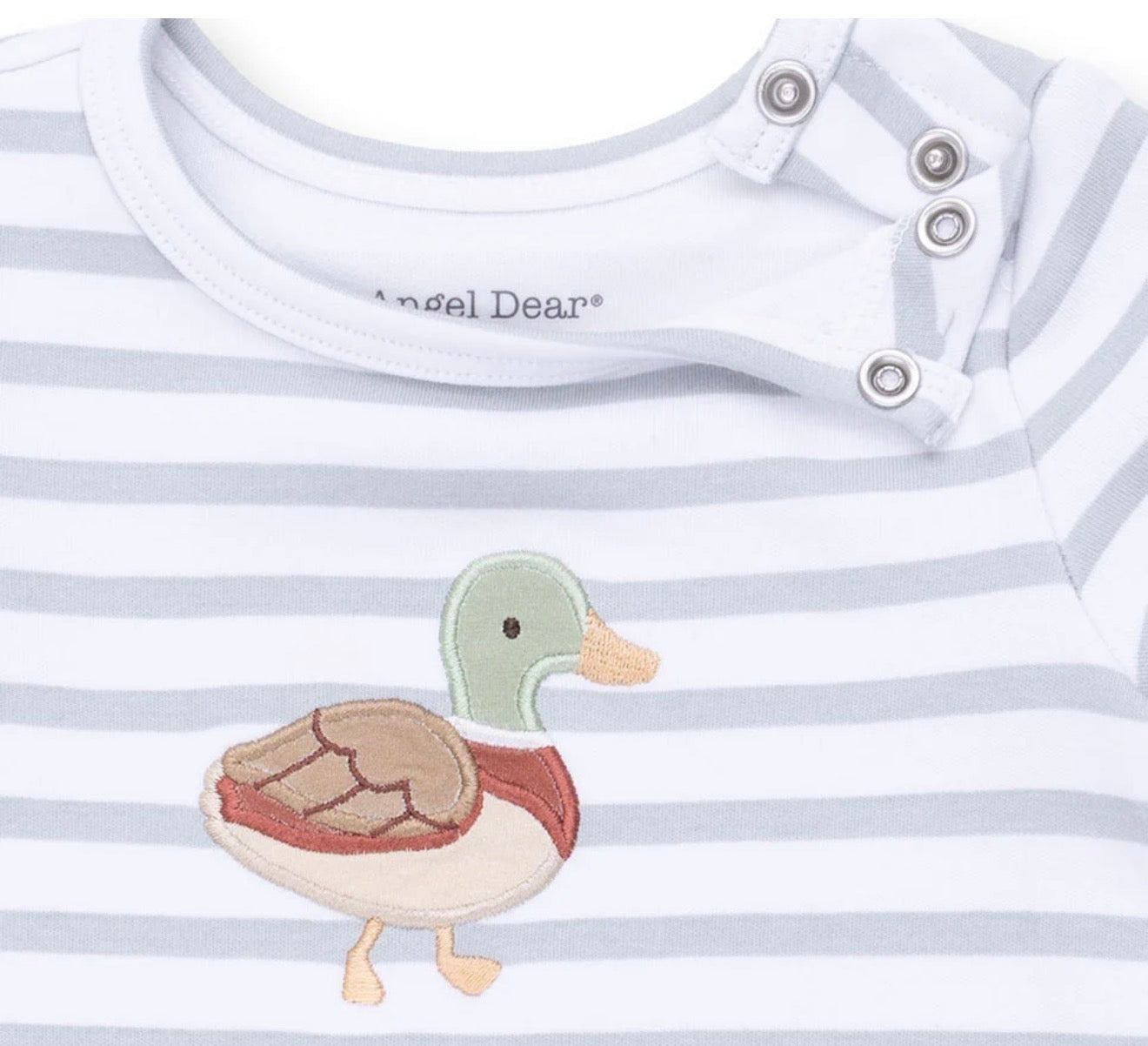 Mama Mallard Long Sleeve Snap Shoulder Romper