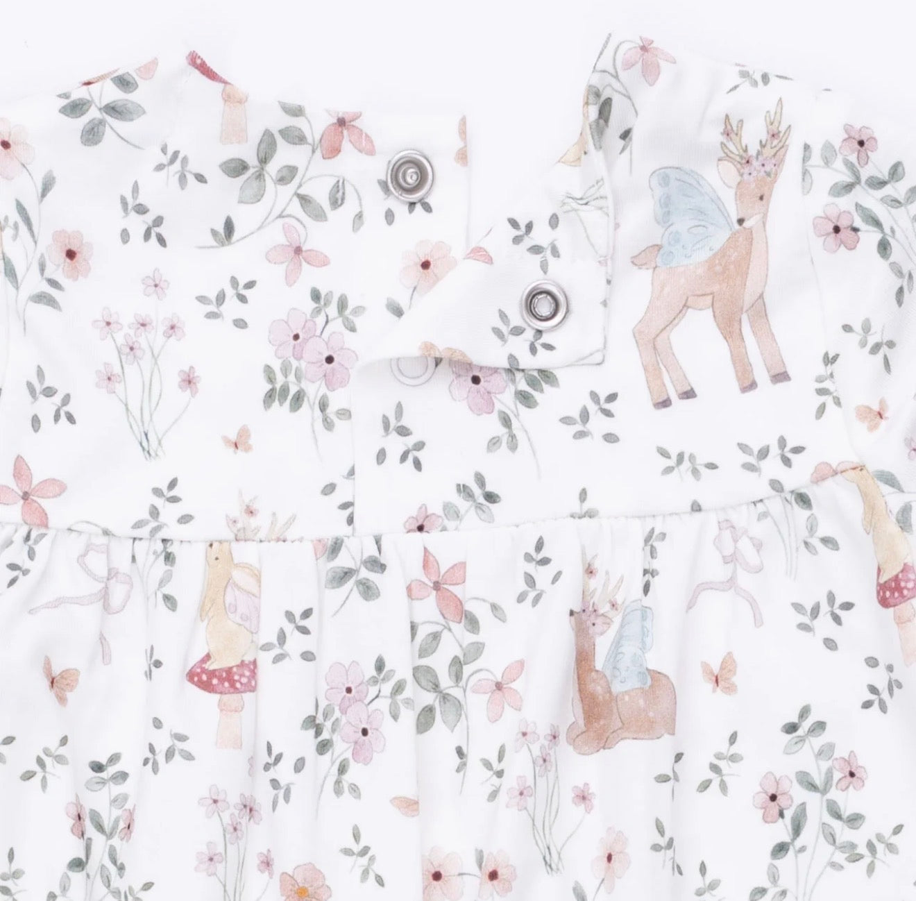 Enchanted Woodland Smocked Long Sleeve Romper