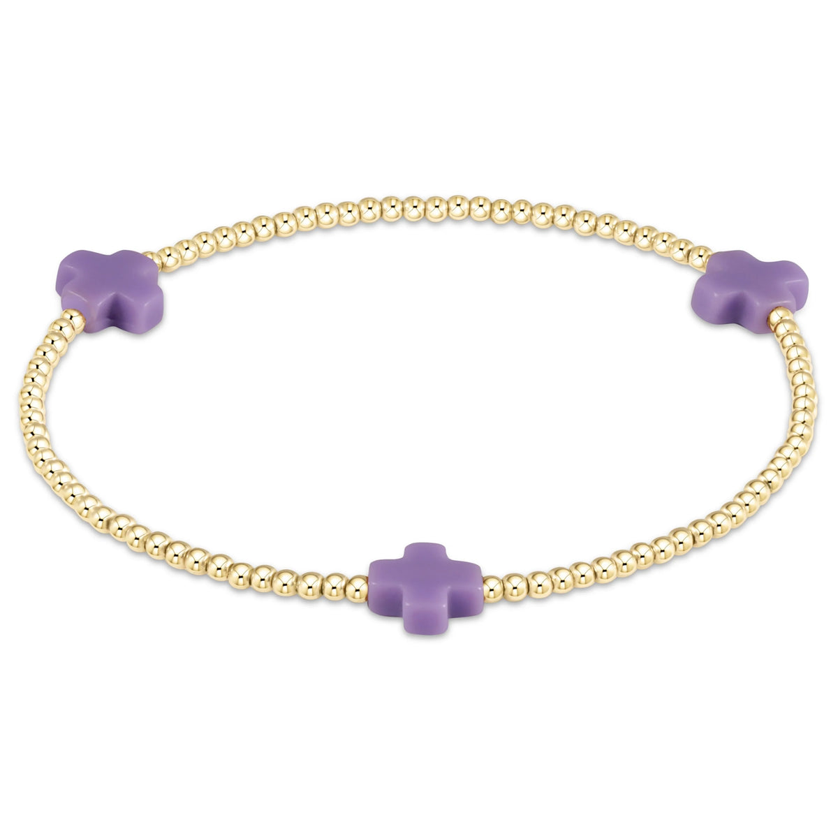 Signature Cross 2mm Gold Bracelet
