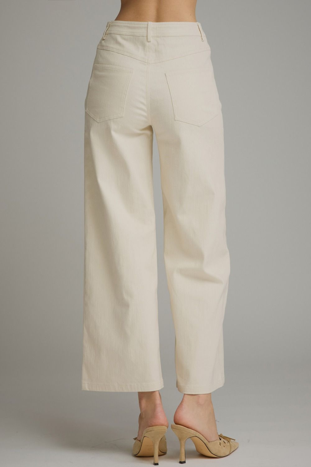 Zolie Ecru Wide Leg Pants