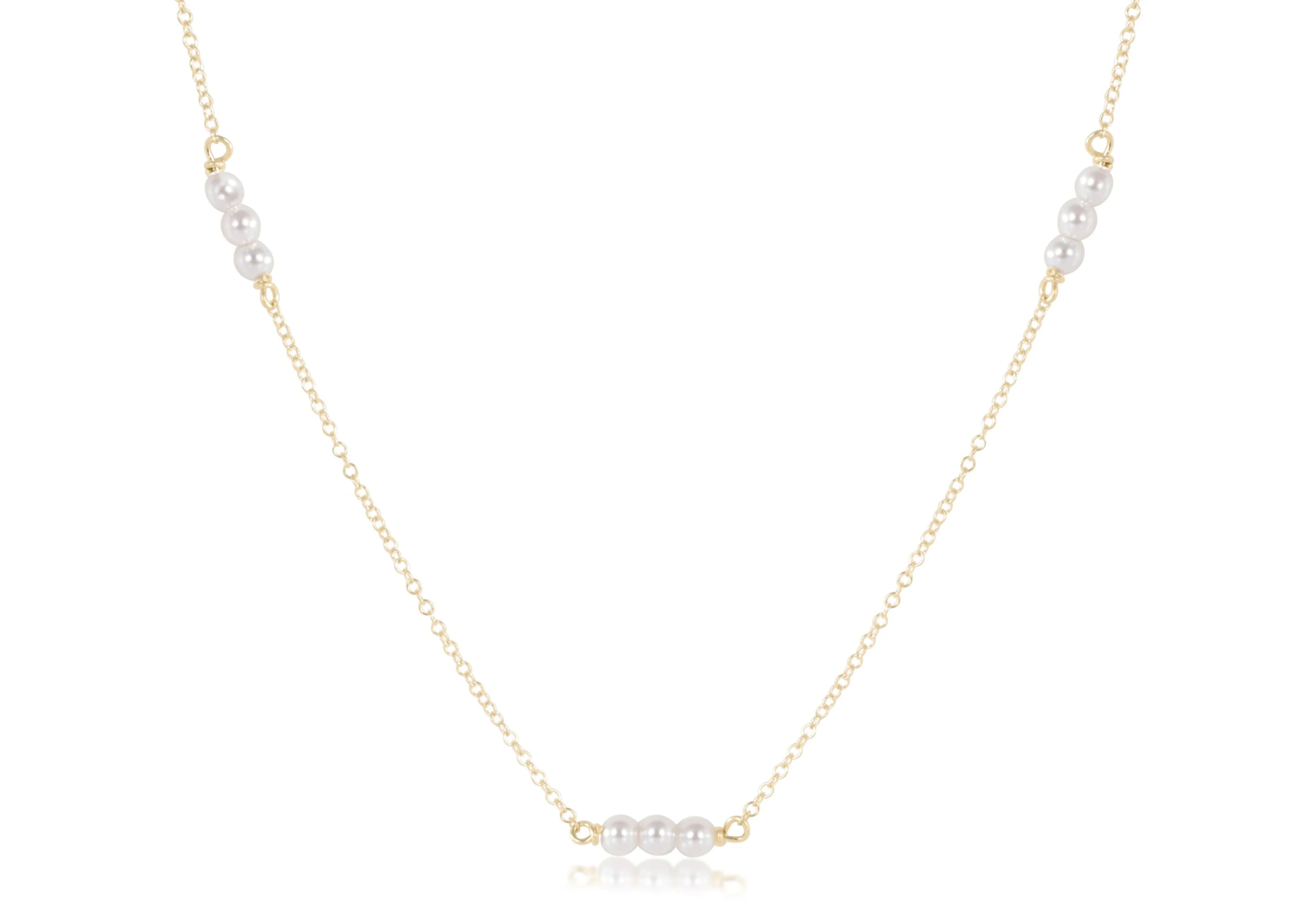 Choker Joy Simplicity Chain Gold  - 3mm Pearl