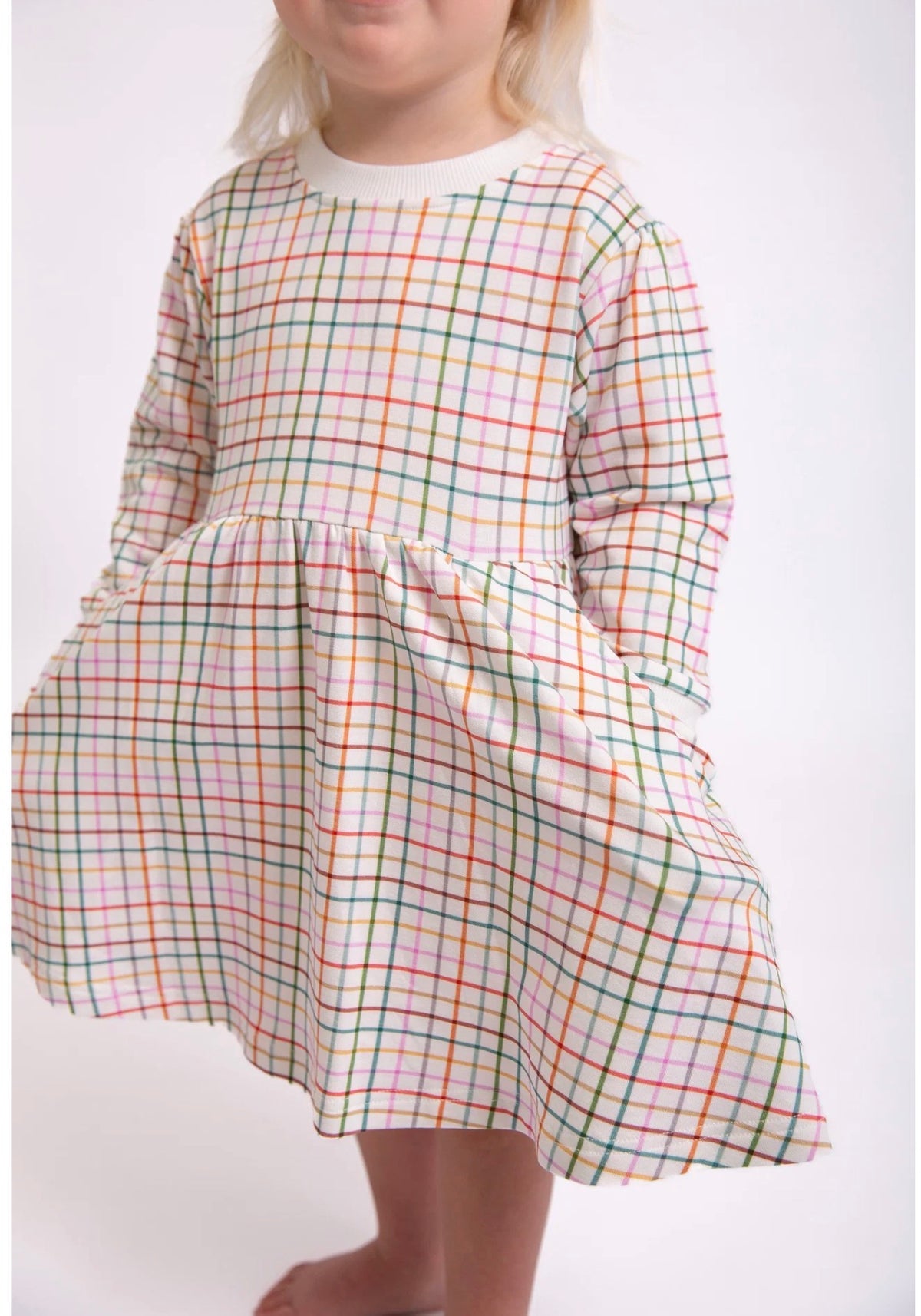 AJ Plaid Sweatshirt Dress